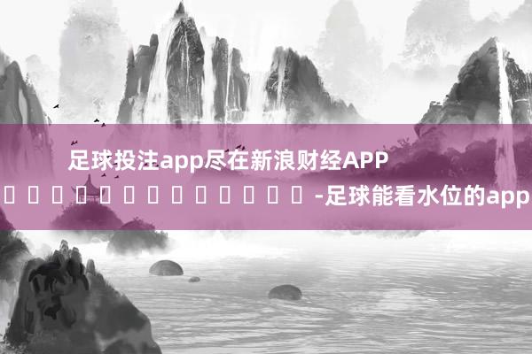 足球投注app尽在新浪财经APP            													-足球能看水位的app