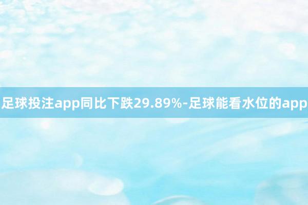 足球投注app同比下跌29.89%-足球能看水位的app