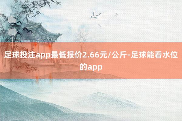 足球投注app最低报价2.66元/公斤-足球能看水位的app