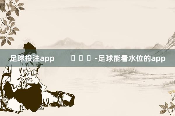 足球投注app        			-足球能看水位的app