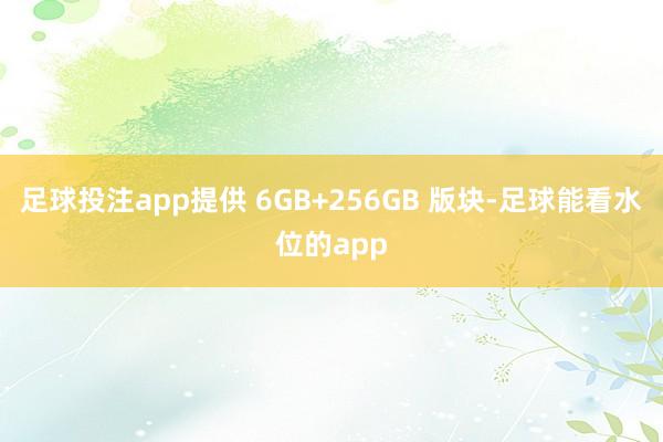 足球投注app提供 6GB+256GB 版块-足球能看水位的app