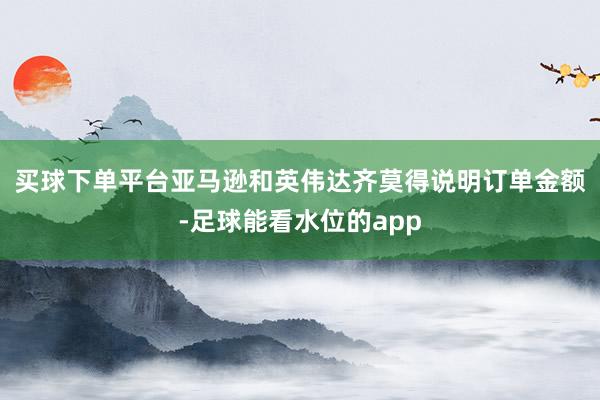 买球下单平台　　亚马逊和英伟达齐莫得说明订单金额-足球能看水位的app