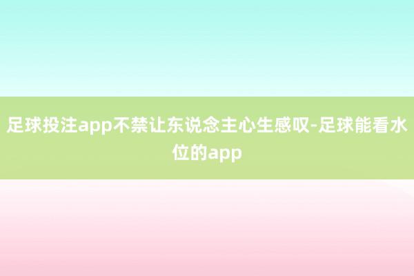 足球投注app不禁让东说念主心生感叹-足球能看水位的app