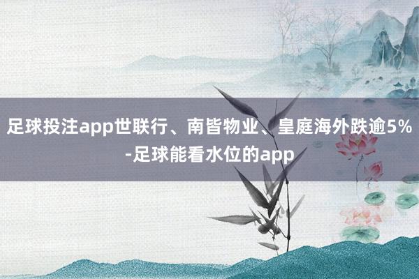 足球投注app世联行、南皆物业、皇庭海外跌逾5%-足球能看水位的app