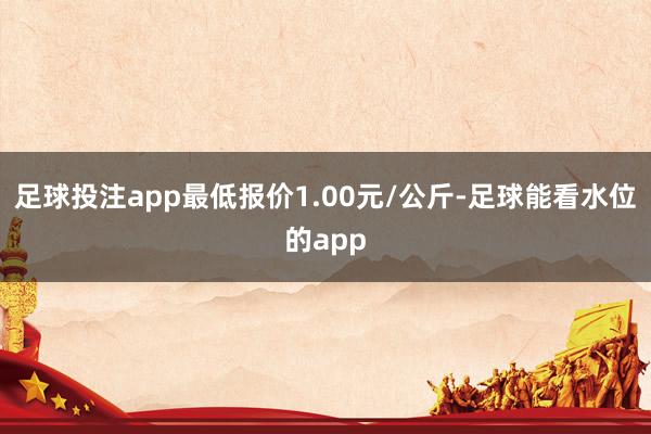 足球投注app最低报价1.00元/公斤-足球能看水位的app