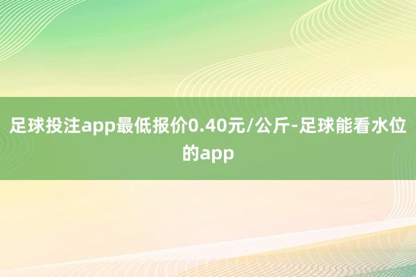 足球投注app最低报价0.40元/公斤-足球能看水位的app