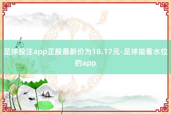 足球投注app正股最新价为18.17元-足球能看水位的app