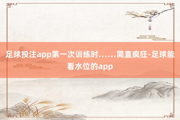 足球投注app第一次训练时……简直疯狂-足球能看水位的app