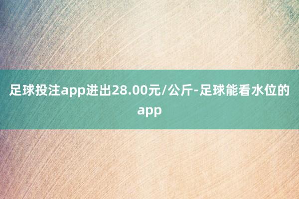 足球投注app进出28.00元/公斤-足球能看水位的app