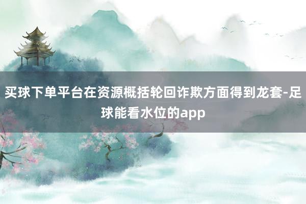 买球下单平台在资源概括轮回诈欺方面得到龙套-足球能看水位的app