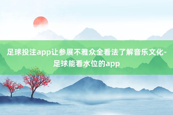 足球投注app让参展不雅众全看法了解音乐文化-足球能看水位的app