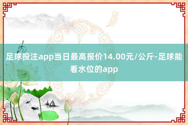 足球投注app当日最高报价14.00元/公斤-足球能看水位的app