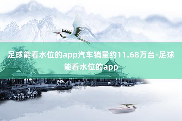 足球能看水位的app汽车销量约11.68万台-足球能看水位的app