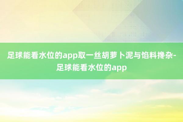 足球能看水位的app取一丝胡萝卜泥与馅料搀杂-足球能看水位的app