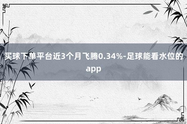 买球下单平台近3个月飞腾0.34%-足球能看水位的app