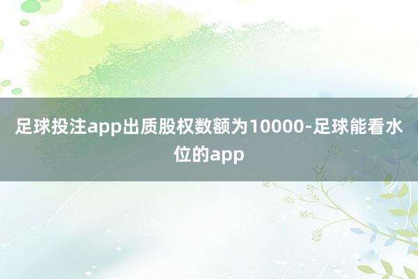 足球投注app出质股权数额为10000-足球能看水位的app