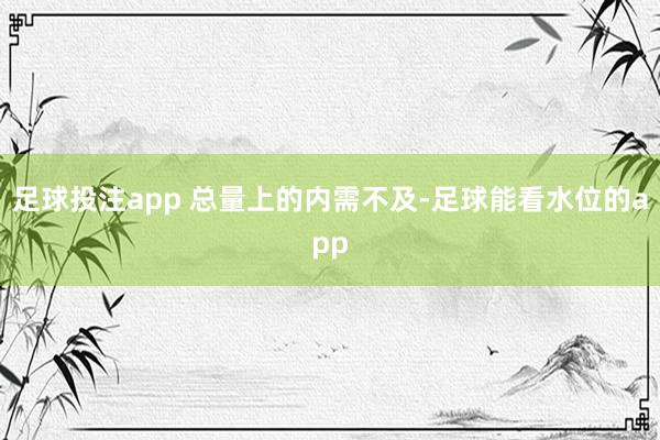 足球投注app 　　总量上的内需不及-足球能看水位的app