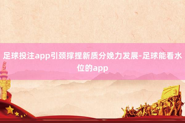 足球投注app引颈撑捏新质分娩力发展-足球能看水位的app