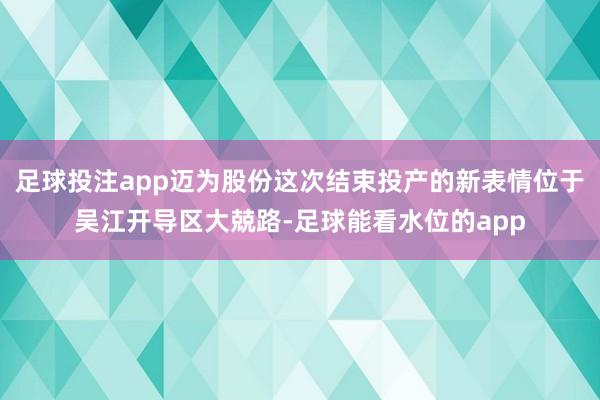 足球投注app迈为股份这次结束投产的新表情位于吴江开导区大兢路-足球能看水位的app