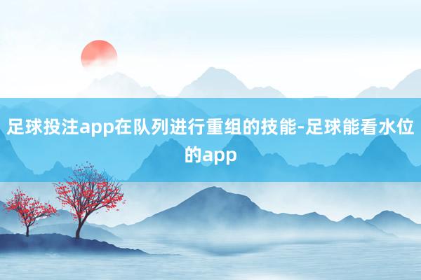 足球投注app在队列进行重组的技能-足球能看水位的app