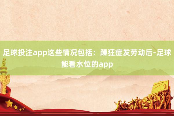 足球投注app这些情况包括：躁狂症发劳动后-足球能看水位的app