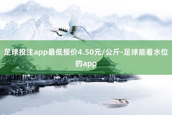 足球投注app最低报价4.50元/公斤-足球能看水位的app