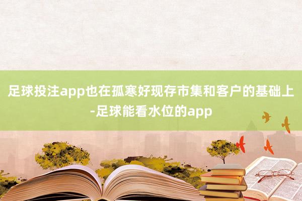 足球投注app也在孤寒好现存市集和客户的基础上-足球能看水位的app