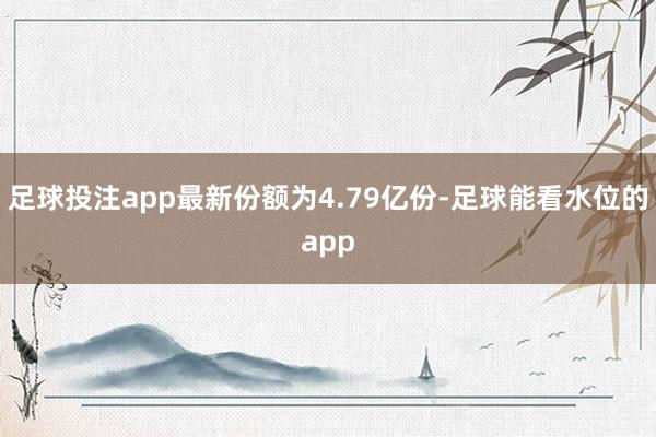 足球投注app最新份额为4.79亿份-足球能看水位的app