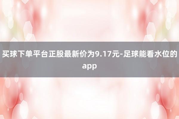 买球下单平台正股最新价为9.17元-足球能看水位的app