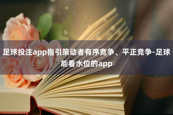 足球投注app指引策动者有序竞争、平正竞争-足球能看水位的app